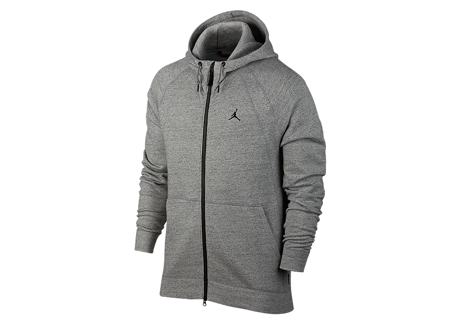 NIKE AIR JORDAN SPORTSWEAR WINGS FLEECE HOODIE DARK GREY HEATHER pour 72 50 Basketzone