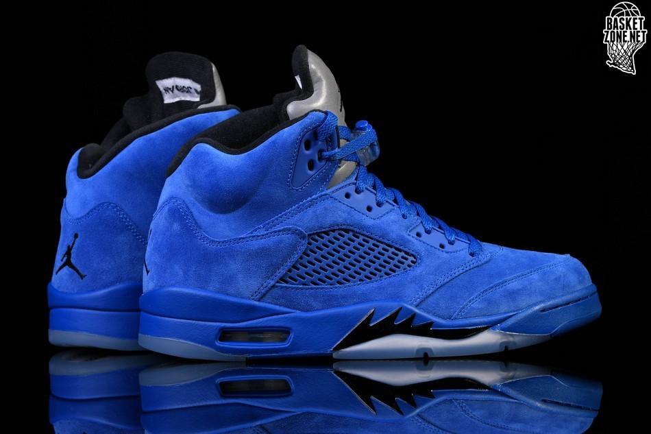 nike air jordan 5 retro blue suede