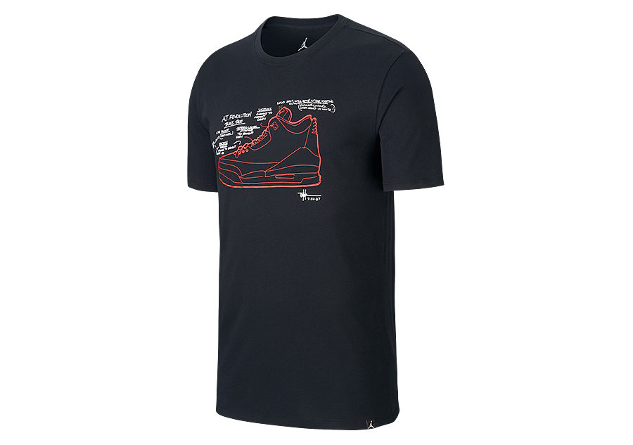NIKE AIR JORDAN AJ 3 TEE BLACK pour 32 50 Basketzone