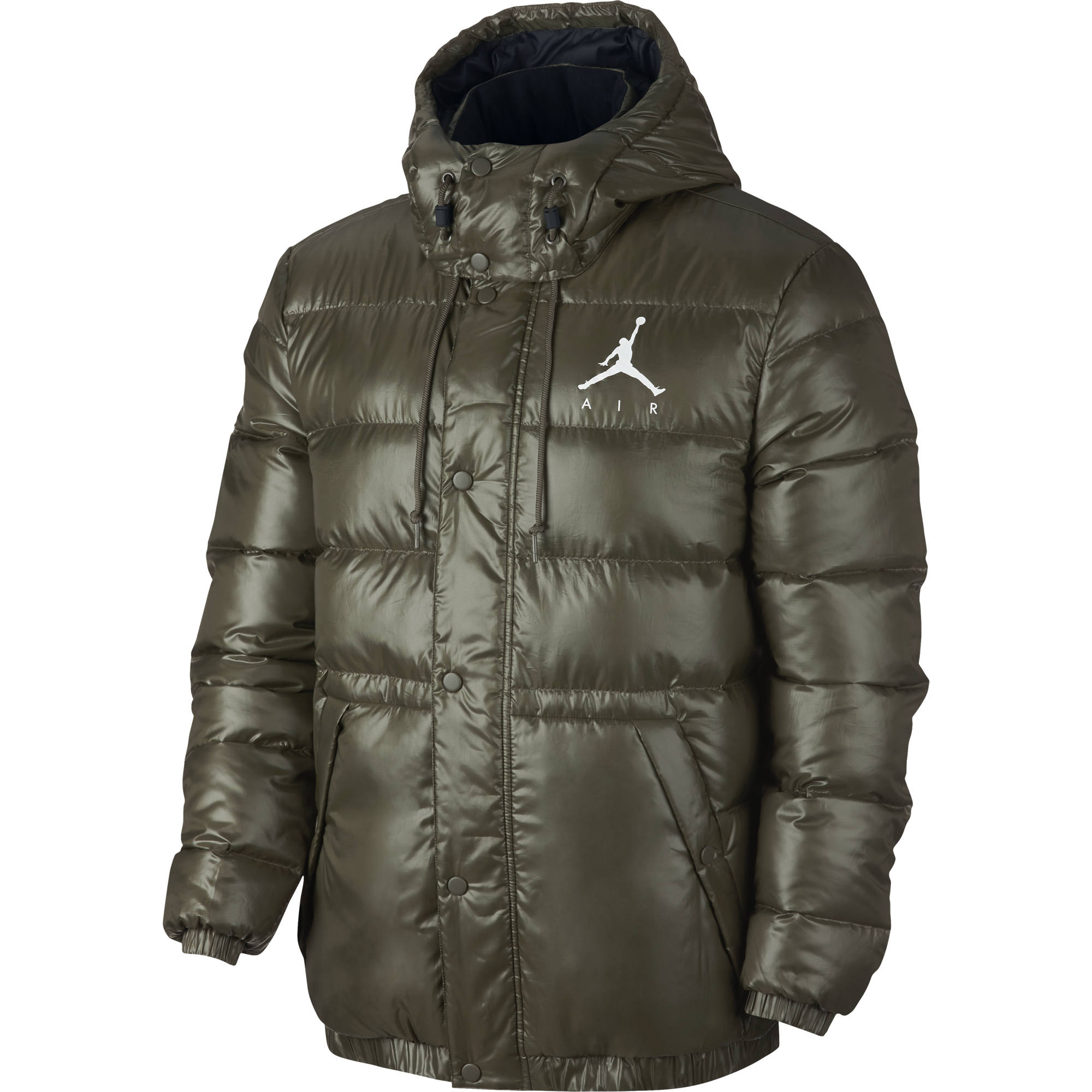 NIKE AIR JORDAN JUMPMAN PUFFER JACKET OLIVE CANVAS