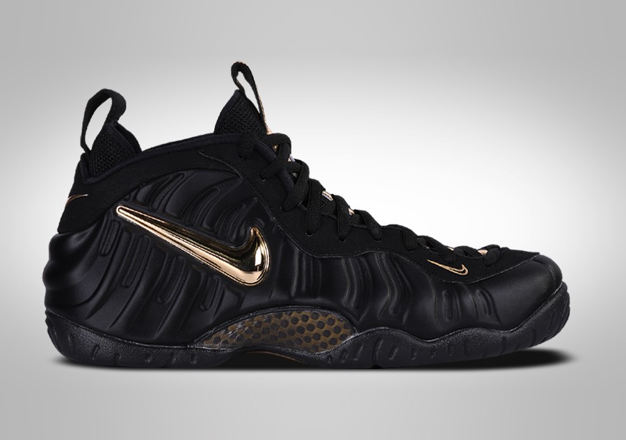 nike foamposite black and gold