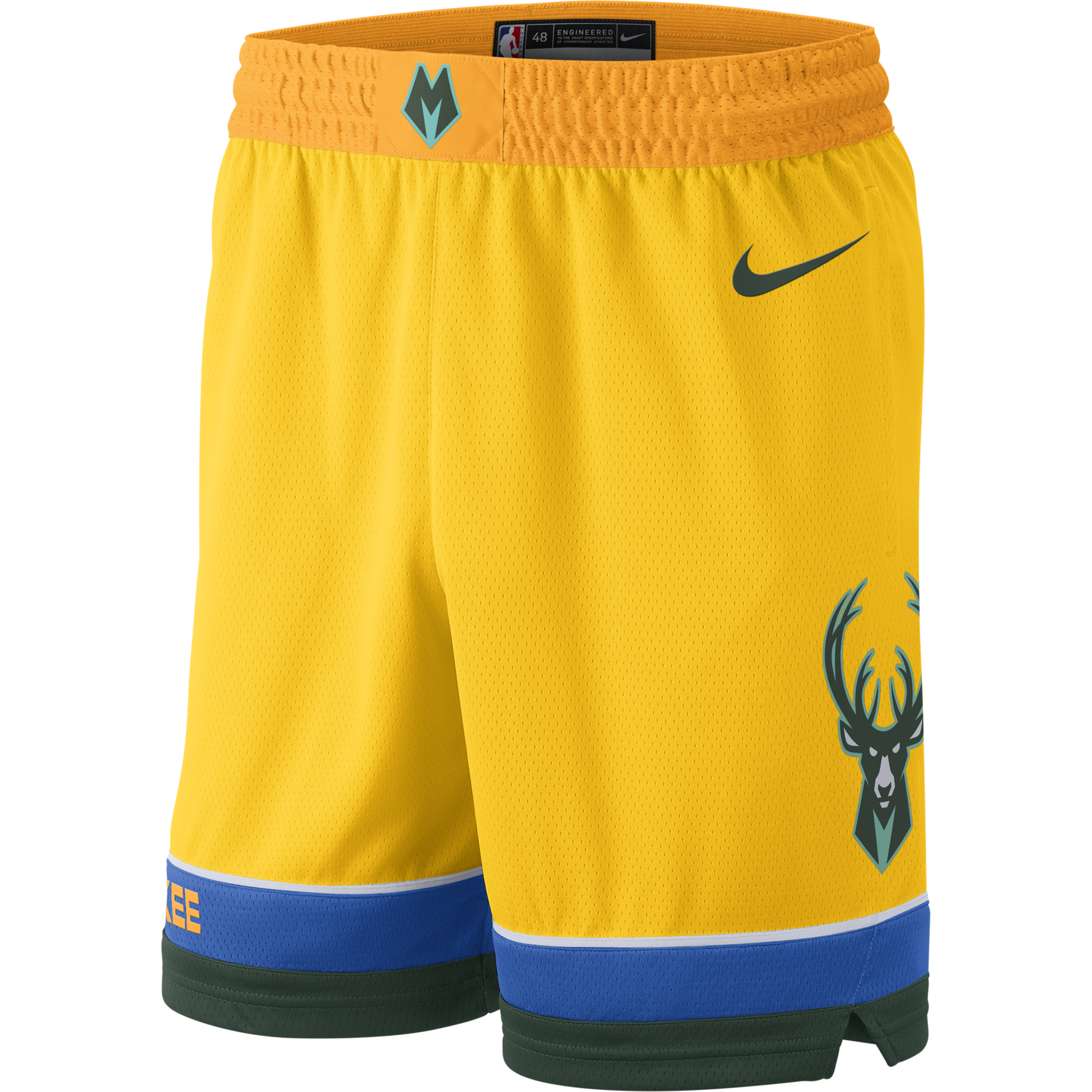 NIKE NBA MILWAUKEE BUCKS SWINGMAN SHORTS für €60,00 ...