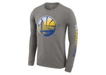 NIKE NBA GOLDEN STATE WARRIORS DRY TEE DARK GREY HEATHER