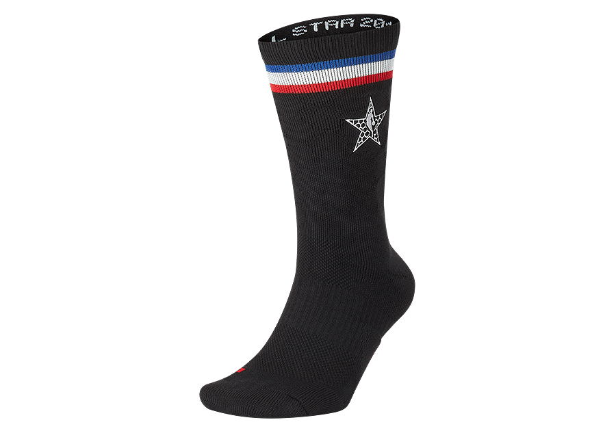 nike nba league black elite crew socks