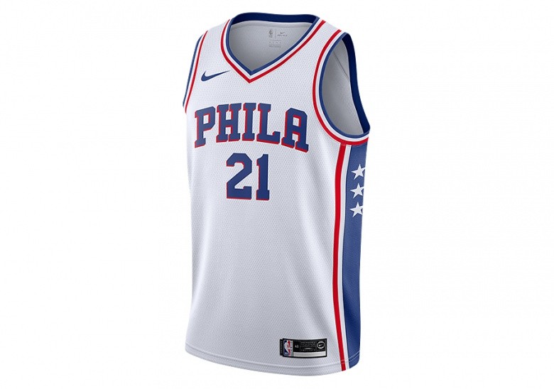 white embiid jersey
