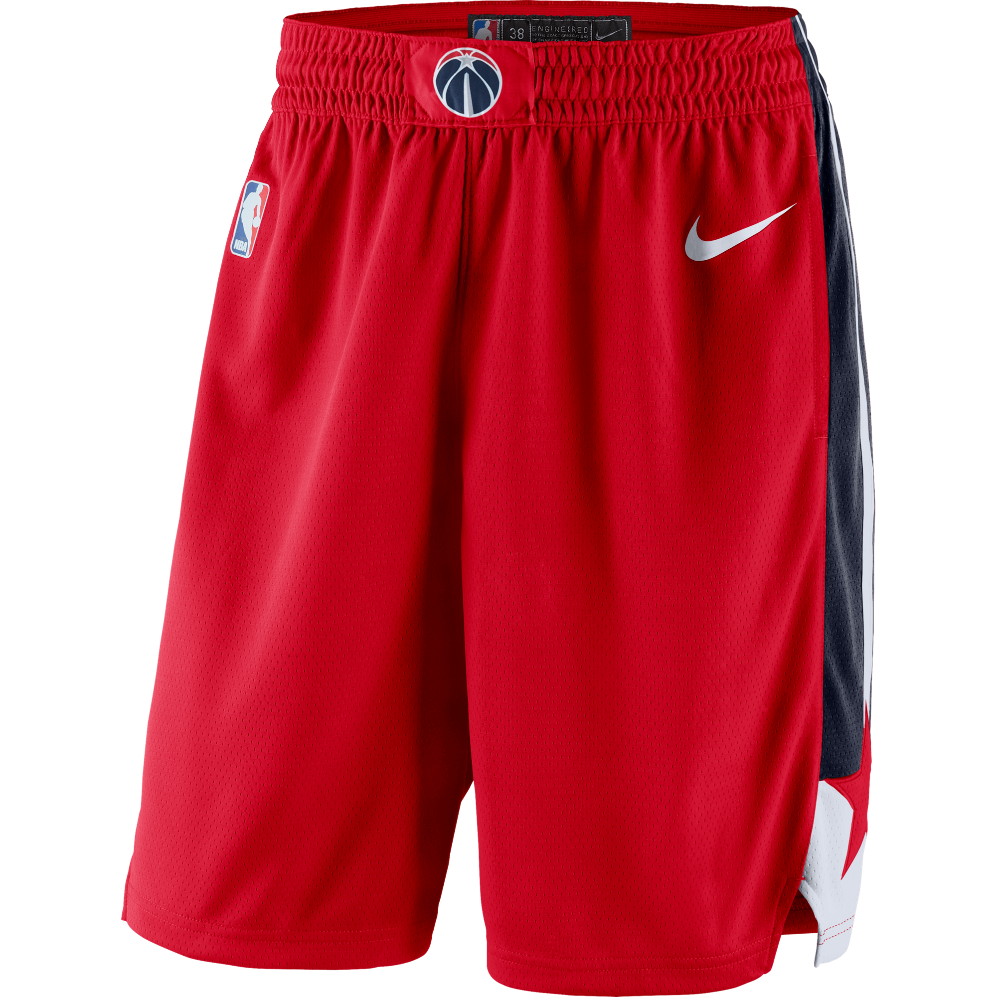 NIKE NBA WASHINGTON WIZARDS SWINGMAN ROAD SHORTS UNIVERSITY RED