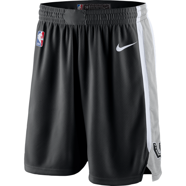 NIKE NBA SAN ANTONIO SPURS SWINGMAN ROAD SHORTS BLACK