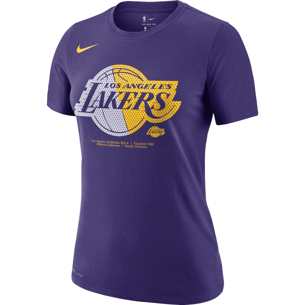 NIKE NBA LOS ANGELES LAKERS LOGO Dri-FIT WOMEN'S TEE COURT PURPLE