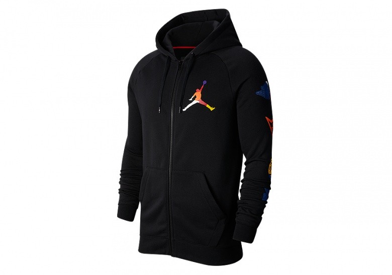 NIKE AIR JORDAN JUMPMAN RIVALS FULL-ZIP HOODIE BLACK