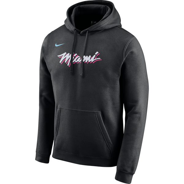 NIKE NBA MIAMI HEAT CITY EDITION LOGO HOODIE BLACK