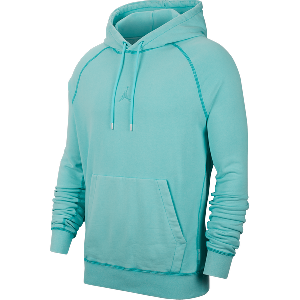 NIKE AIR JORDAN WASHED FLEECE PULLOVER LIGHT AQUA