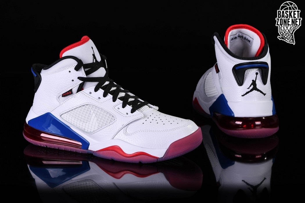 jordan blue and white and red