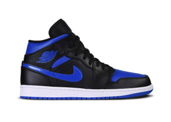 NIKE AIR JORDAN 1 RETRO MID BLACK HYPER ROYAL