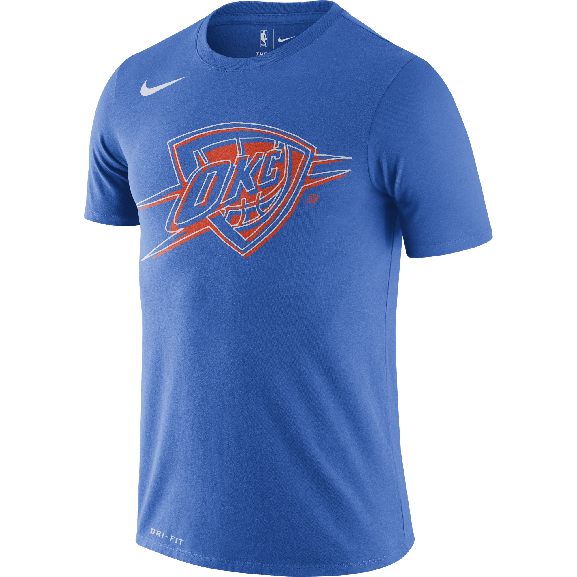 NIKE NBA OKLAHOMA CITY THUNDER LOGO DRI-FIT TEE SIGNAL BLUE