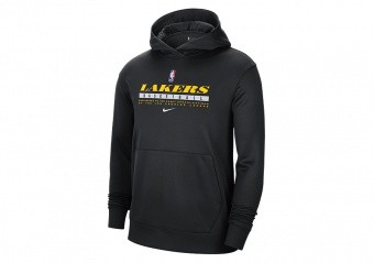 NIKE NBA LOS ANGELES LAKERS SPOTLIGHT PULLOVER HOODIE BLACK