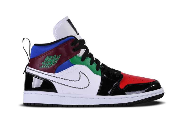NIKE AIR JORDAN 1 RETRO MID SE WMNS MULTICOLOR WHITE