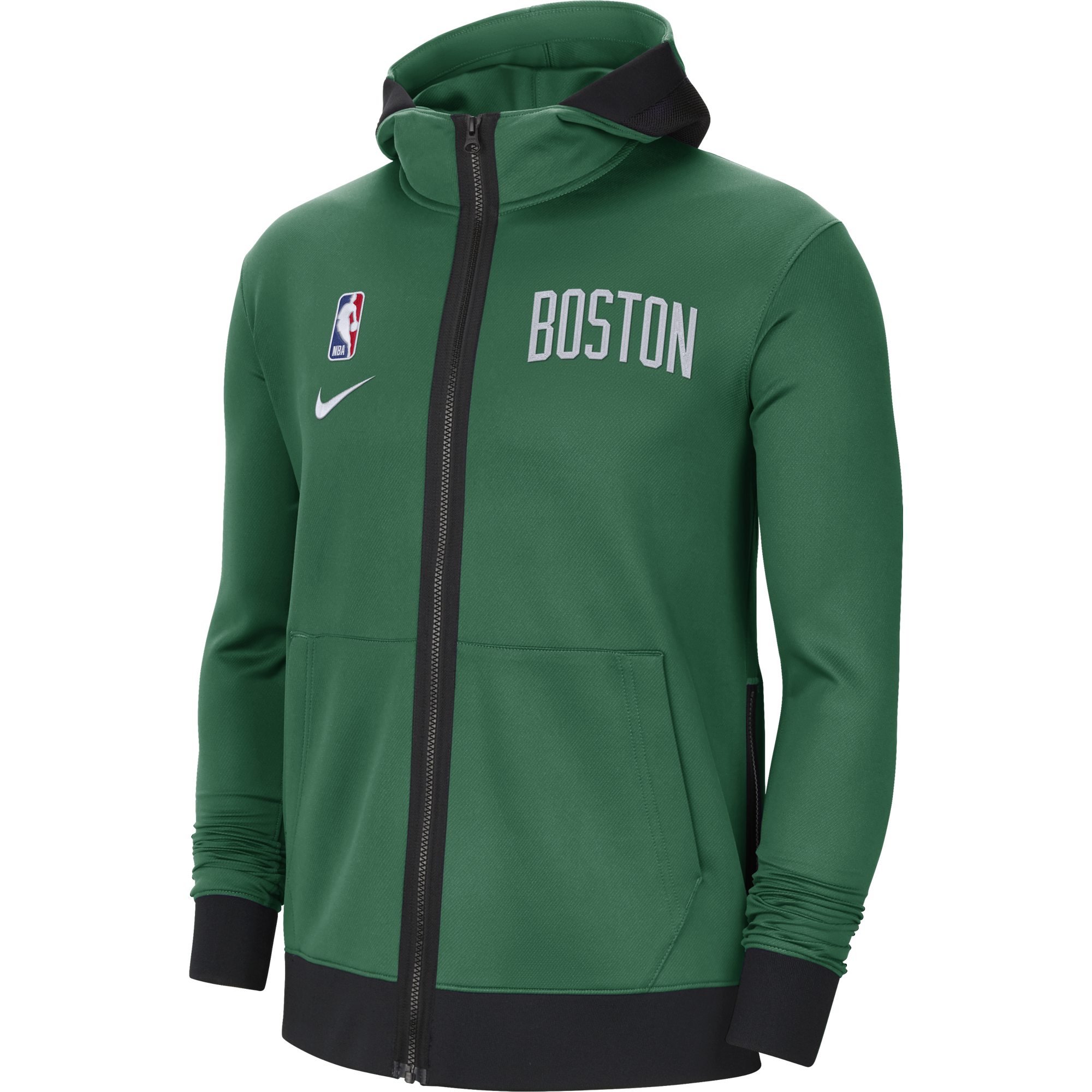 NIKE NBA BOSTON CELTICS SHOWTIME THERMA FLEX HOODIE CLOVER