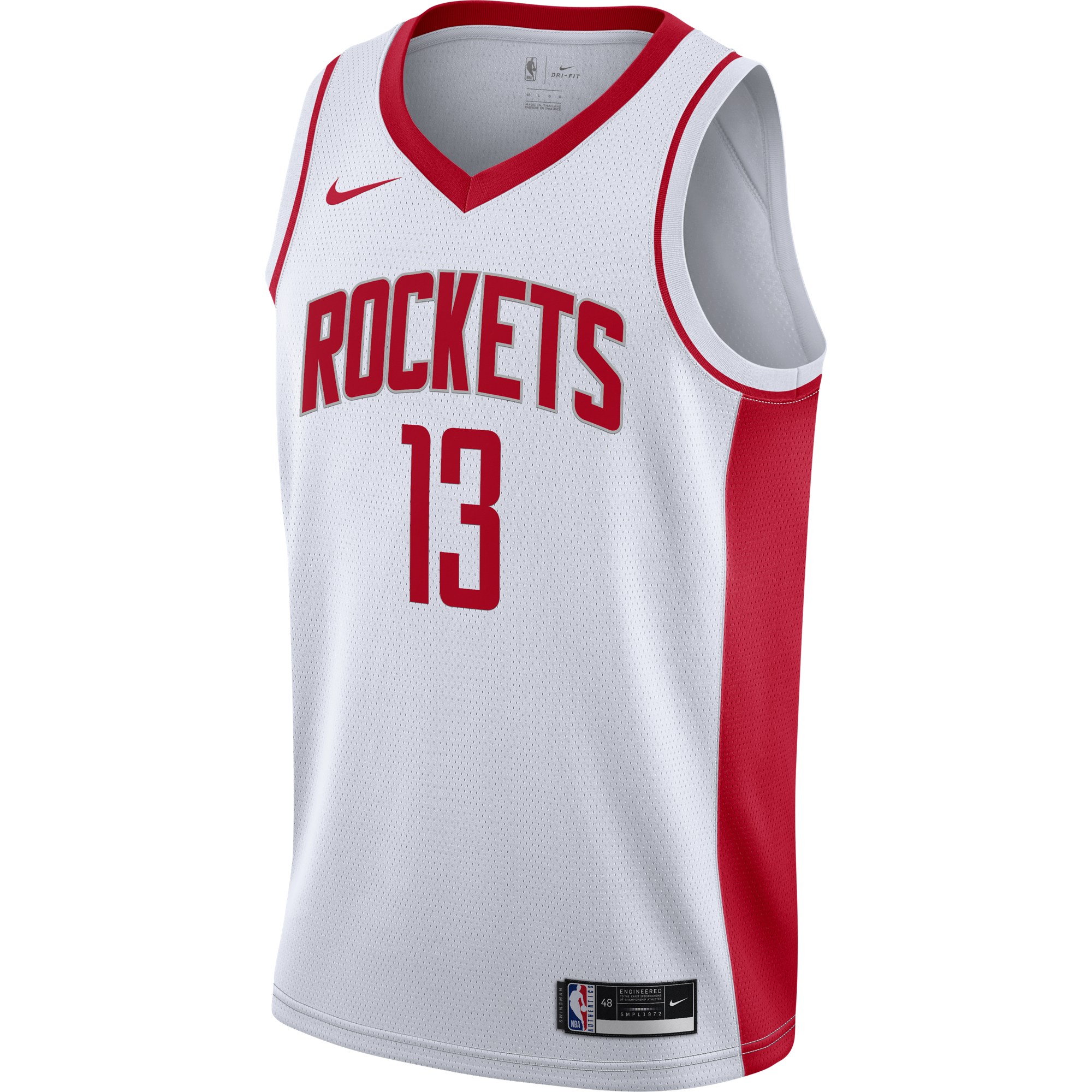 NIKE NBA HOUSTON ROCKETS JAMES HARDEN ASSOCIATION EDITION SINGMAN JERSEY WHITE