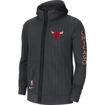 NIKE NBA CHICAGO BULLS SHOWTIME CITY EDITION THERMA FLEX HOODIE ANTHRACITE