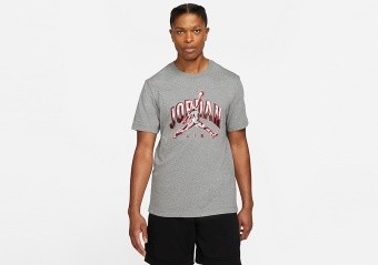 NIKE AIR JORDAN BRAND CREW TEE CARBON HEATHER