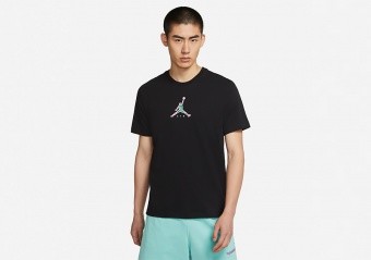 NIKE AIR JORDAN BRAND 23 SWOOSH SHORT-SLEEVE CREW BLACK