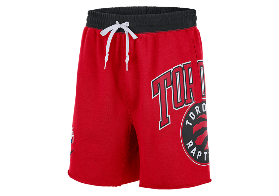 NIKE NBA TORONTO RAPTORS COURTSIDE 75 FLEECE SHORTS UNIVERSITY RED