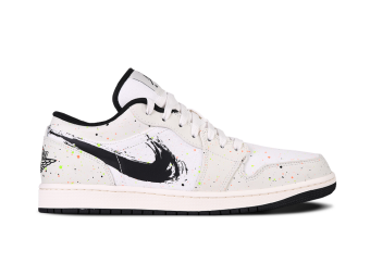 NIKE AIR JORDAN 1 RETRO LOW SE BRUSHSTROKE SWOOSH PAINT SPLATTER