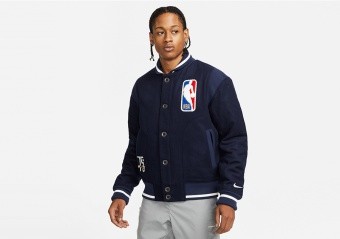 NIKE DRI-FIT NBA TEAM 31 DESTROYER JACKET COURTSIDE COLLEGE NAVY