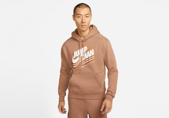 NIKE AIR JORDAN JUMPMAN CORE FLEECE HOODIE ARCHAEO BROWN