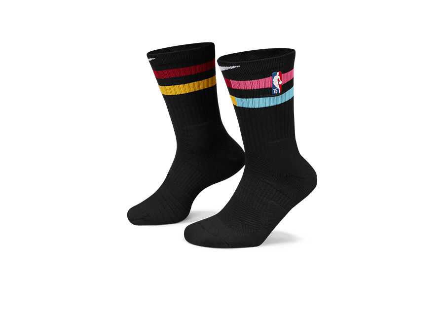 NIKE NBA MIAMI HEAT ELITE CITY EDITION SOCKS BLACK