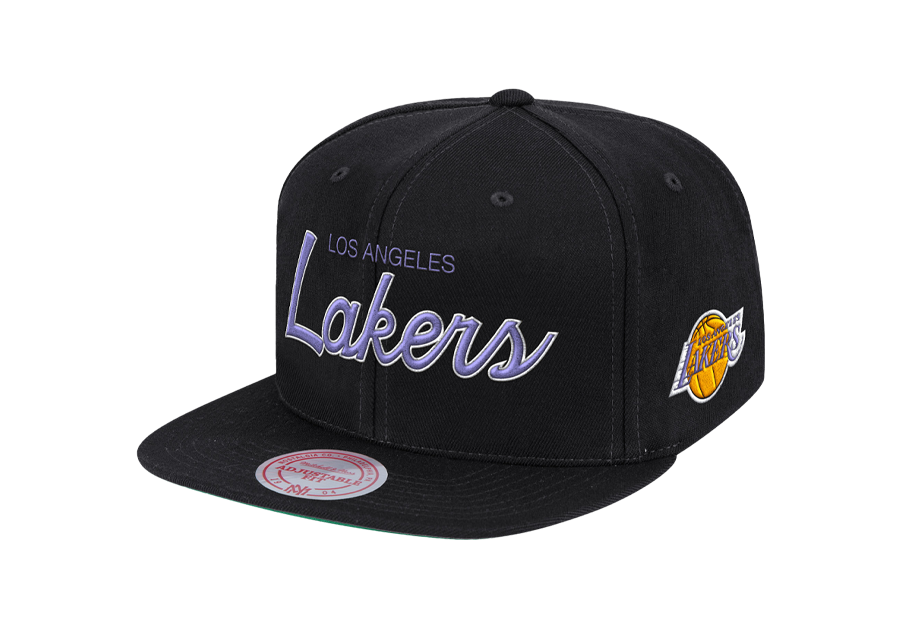 MITCHELL & NESS FOUNDATION SCRIPT SNAPBACK HWC LOS ANGELES LAKERS