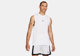 NIKE AIR JORDAN DRI-FIT SPORT SLEEVELEES TOP WHITE