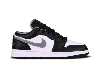 NIKE AIR JORDAN 1 RETRO LOW GS WHITE BLACK GREY